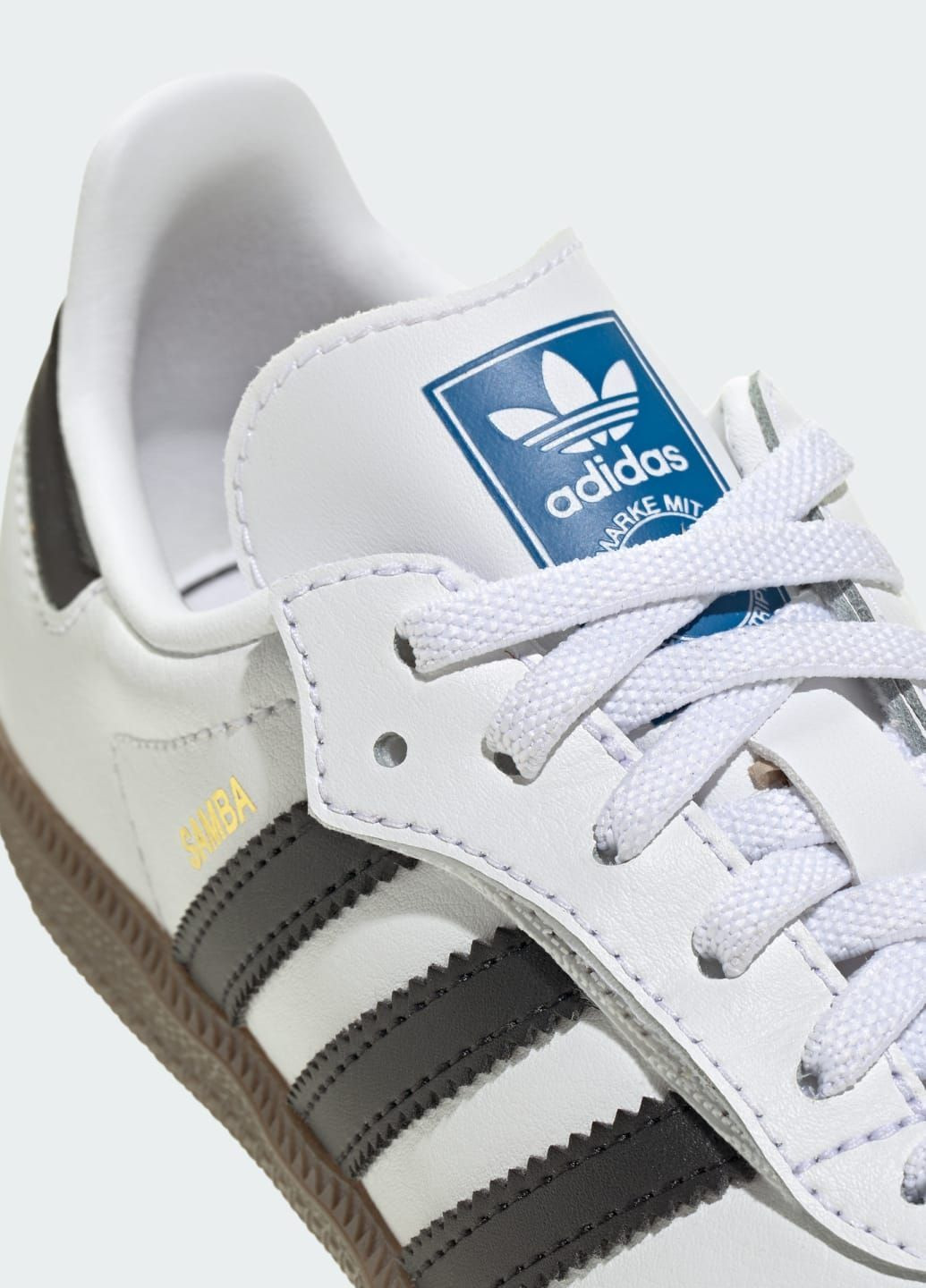 Білі всесезонні кросівки samba og comfort closure elastic lace kids adidas