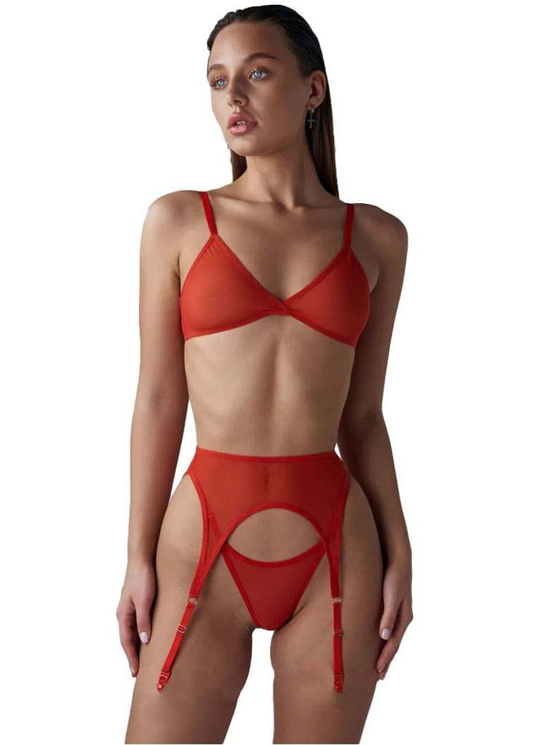 Червоний демісезонний сексуальний спокусливий еротичний комплект - еротична білизна NDS