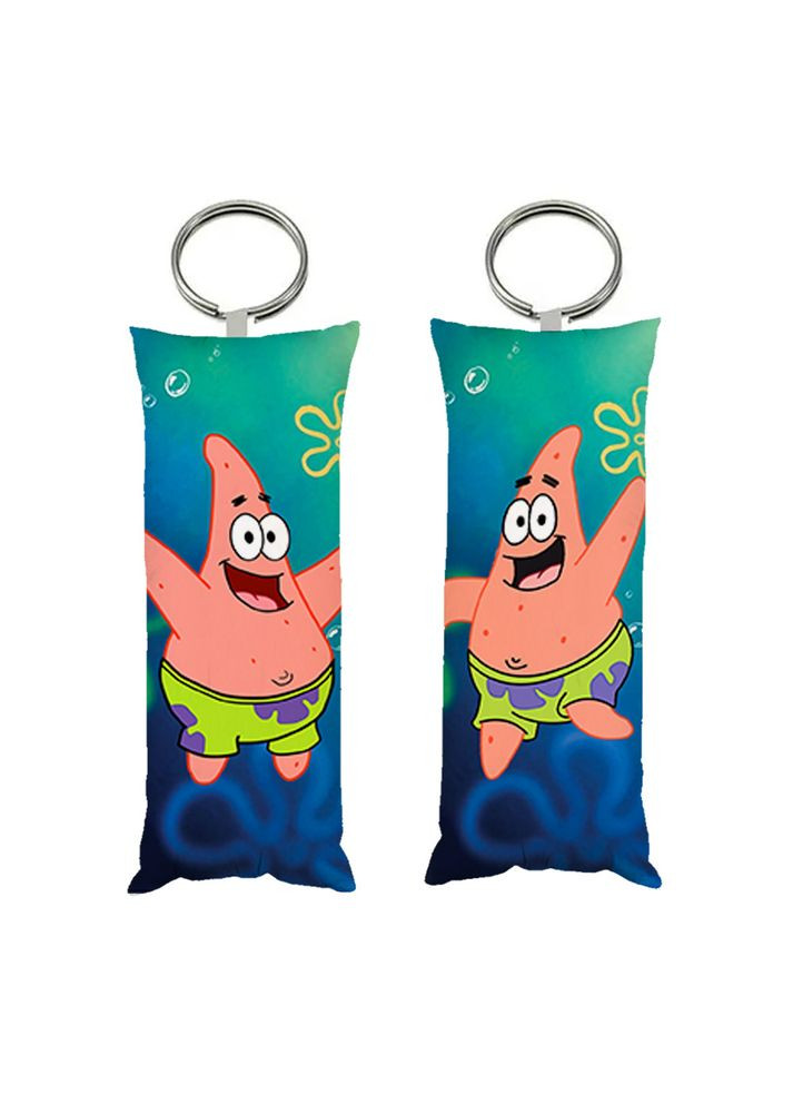 Брелок міні-дакімакура Патрік Губка Боб двосторонній 4х10 см (br0543) No Brand (327006216)