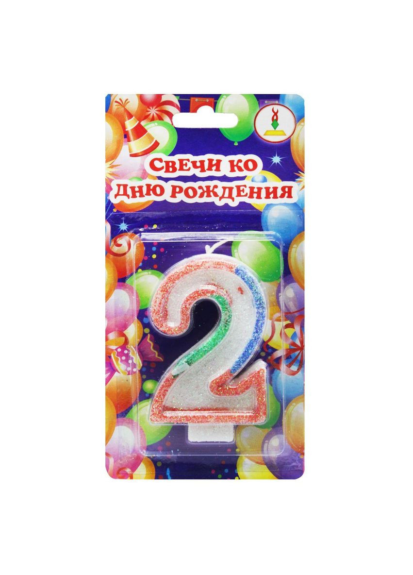 Свічка для торта декоративна "Цифра 2" (151400000000179) MIC (362427347)