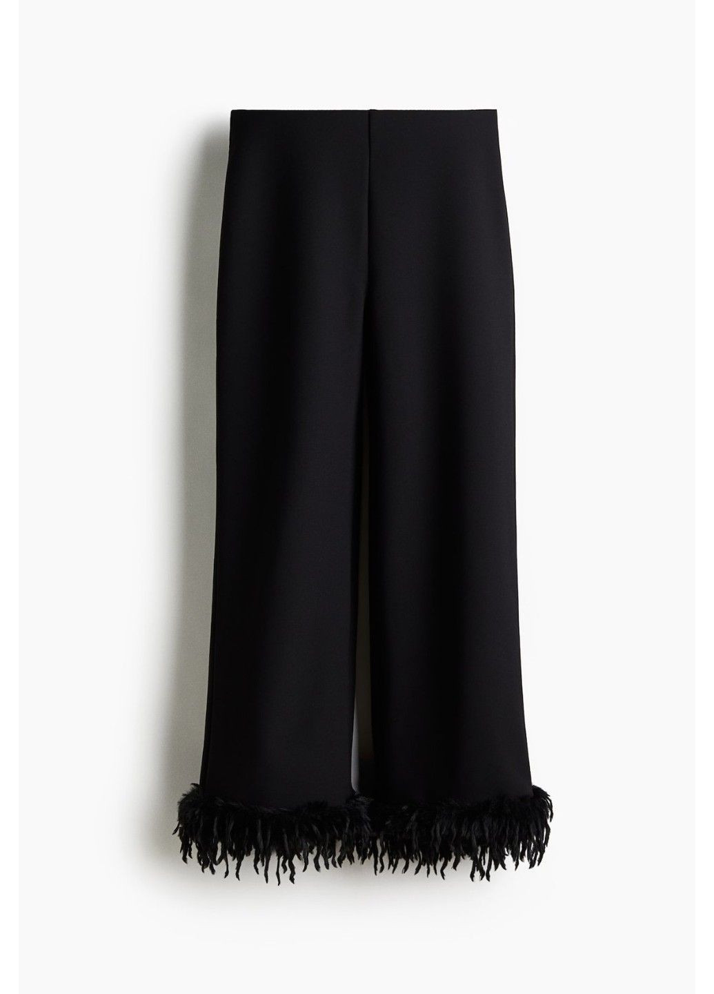 Женские трикотажные брюки с бахромой Н&М (58698) S Черные H&M (367377314)
