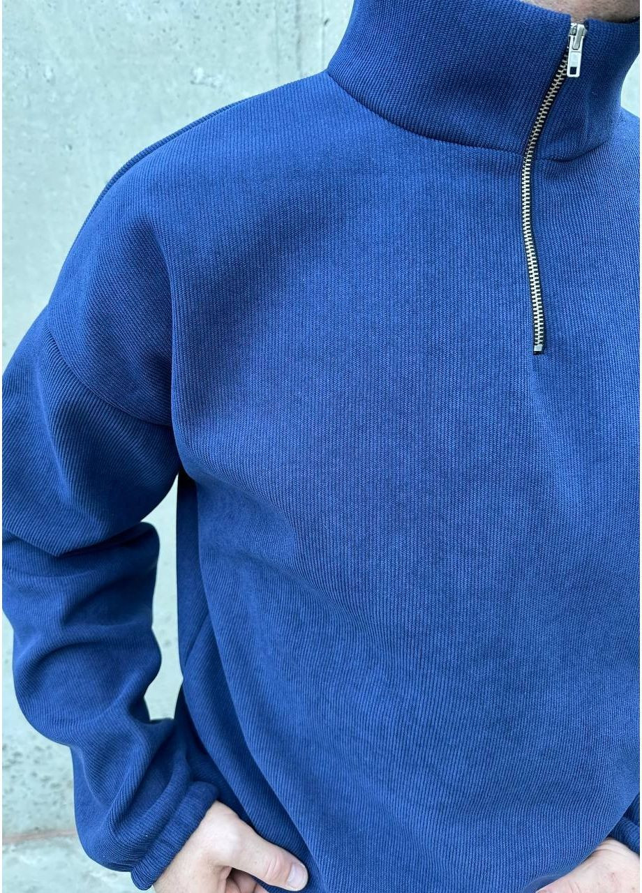 Темно-синій демісезонний костюм (кофта, штани), колір темно-синій Fashion