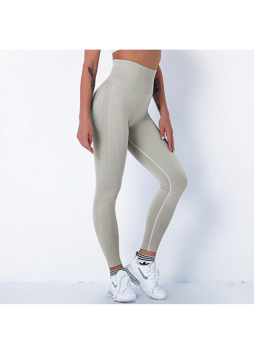 Легінси жіночі спортивні 10925 L сірі Fashion (294067255)