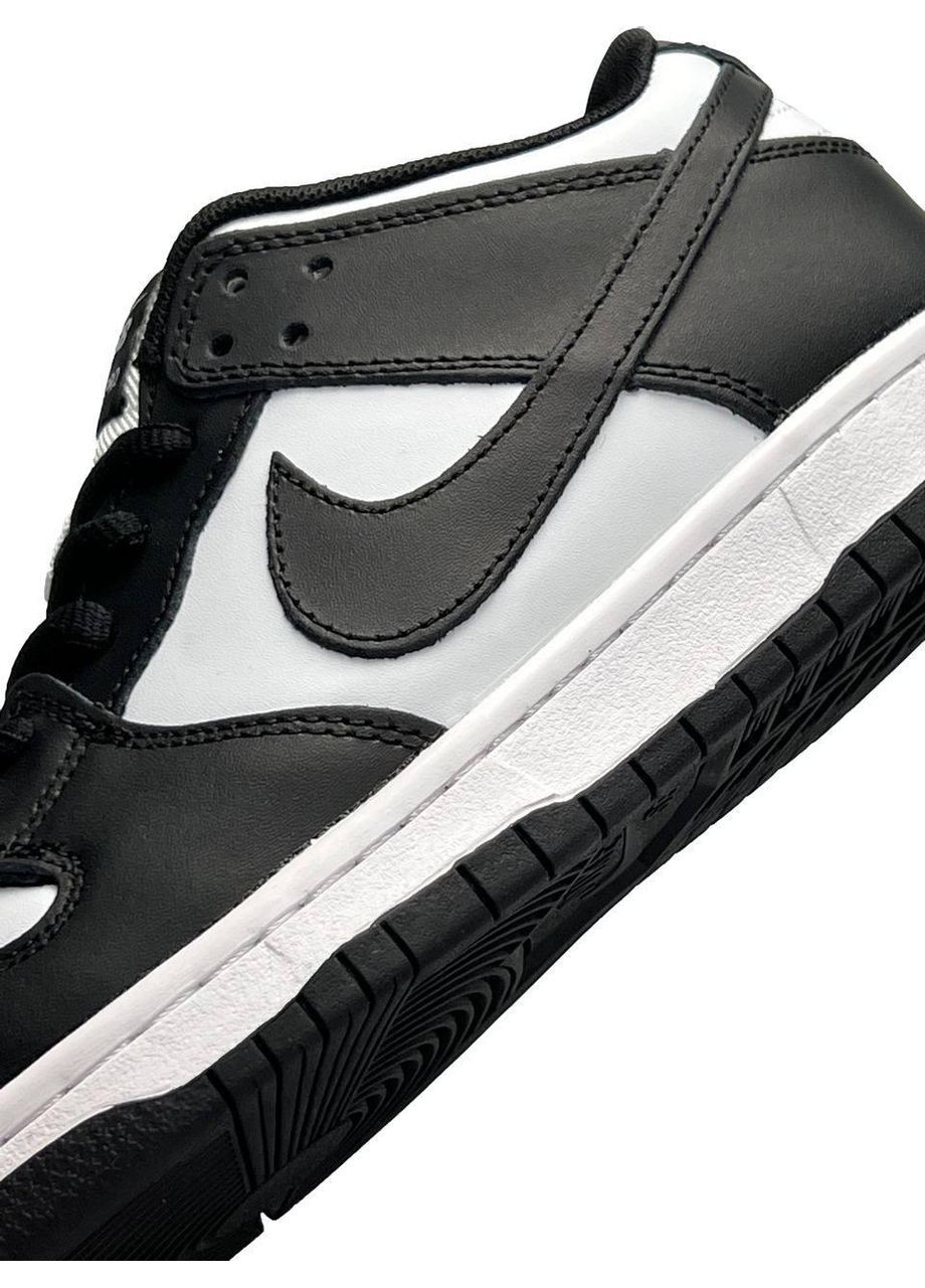 Чорні Осінні кросівки чоловічі nike sb dunk low retro white black v2 найк сб данк No Brand