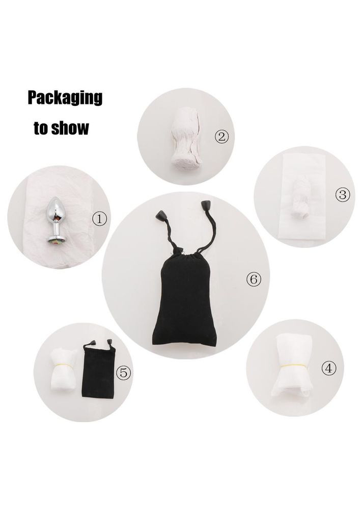 Анальна пробка з великим кристалом із нержавіючої сталі 71.5*27 мм RUNYU No Brand (338624660)