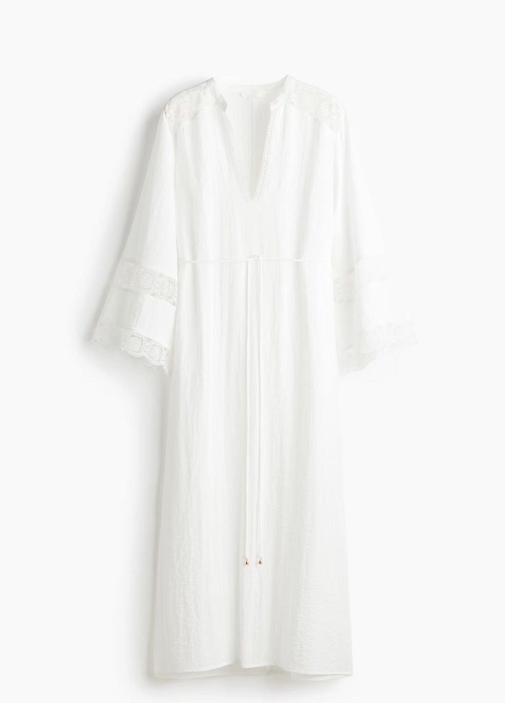 Белое кэжуал платье H&M с орнаментом