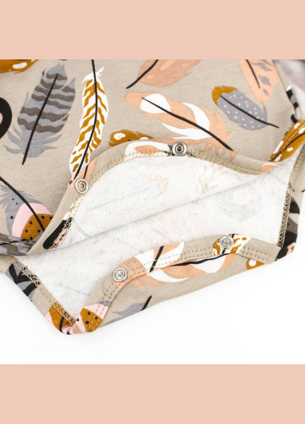 Боді-сукня для дівчинки зкрильцями та повʼязкою у пірʼїнках Feathers Бежевий dexter's (316549334)