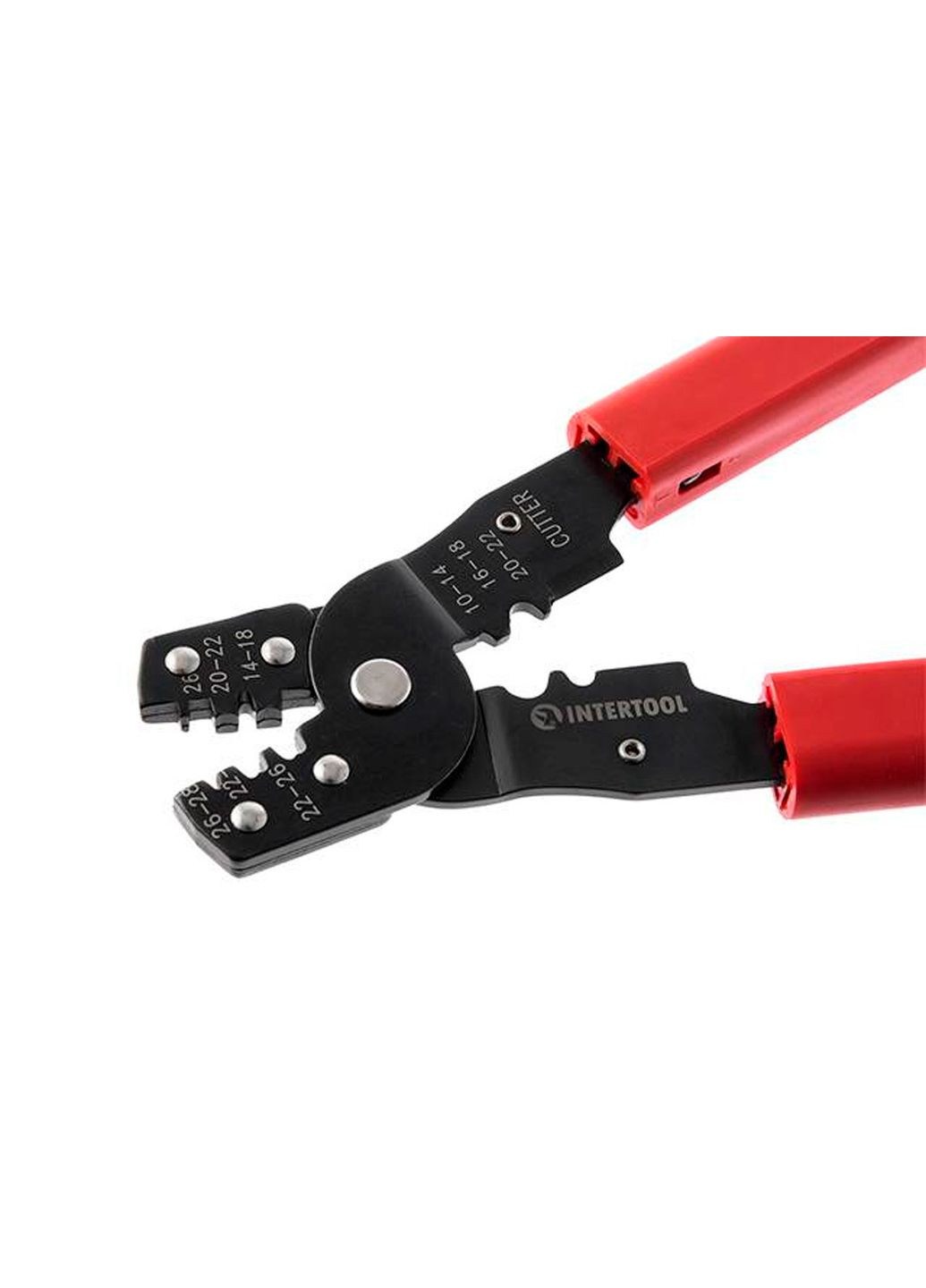 Клещи обжимные 180 мм для контактов 0.08-5 мм² пластиковые рукоятки Intertool (338435631)