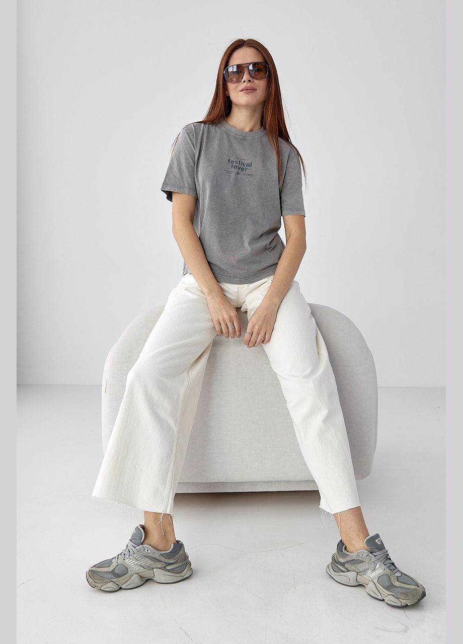 Трикотажная футболка с надписями Lurex - (332199997)