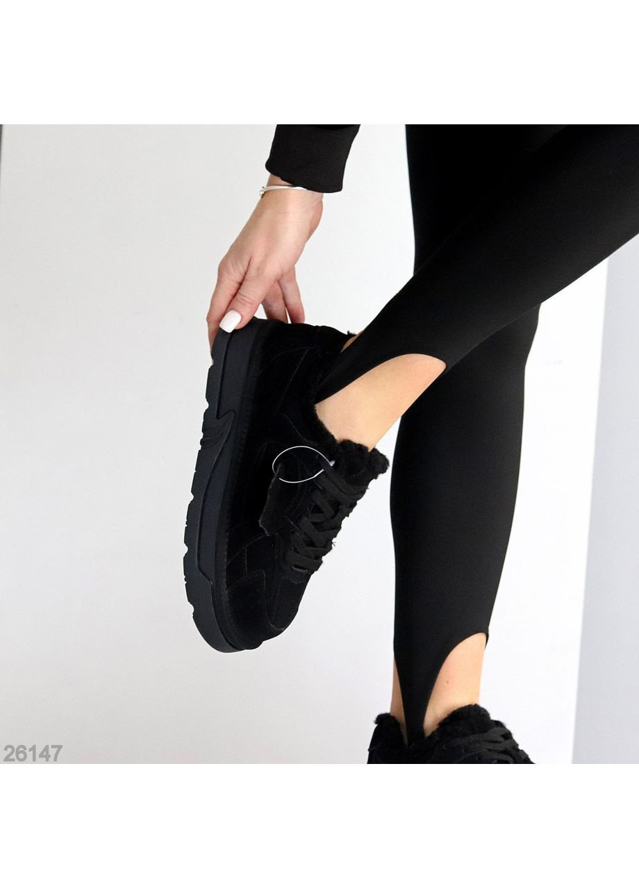 Зимние кроссовки No Brand чёрные зима (372754713)