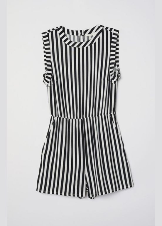 Комбинезон 0633109 36 S Черный H&M комбинезон-шорты чёрно-белого вискоза