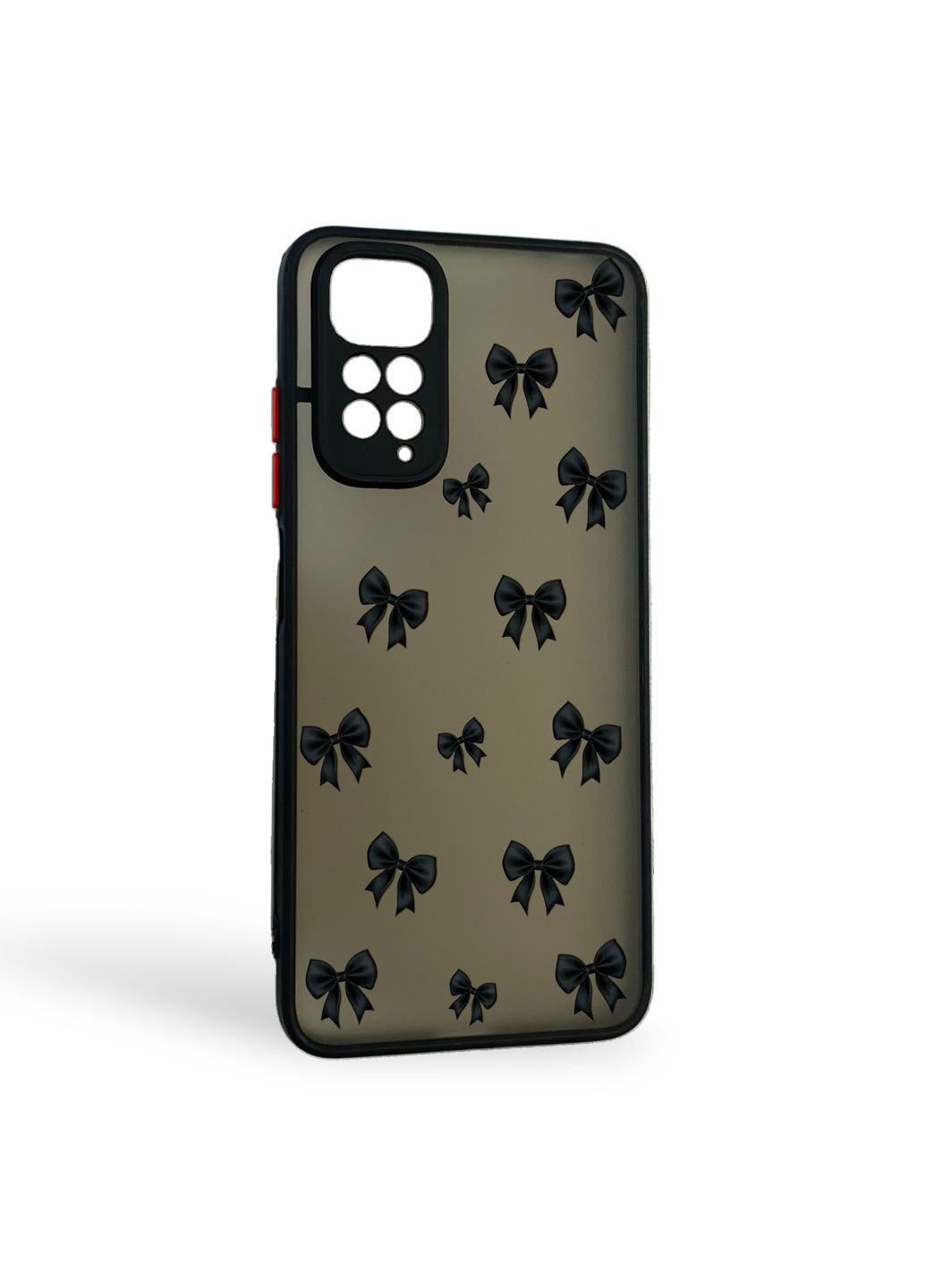 Чехол для телефона Redmi Note 11 4G с 3D принтом бантиков с высокими бортами на сяоми редми нот 11 черный Xiaomi (366388807)