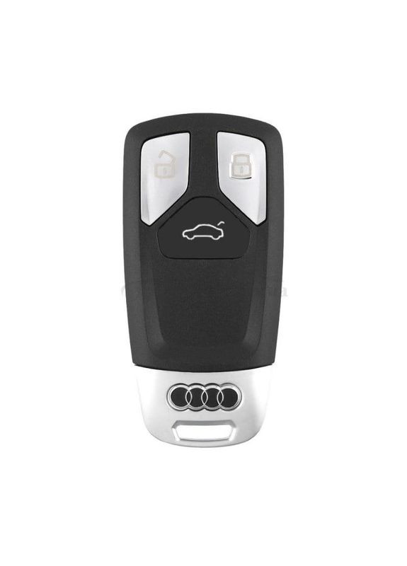 Чохол ключа сірий + золота окантовка (3 кнопки) TPU Audi (369612205)