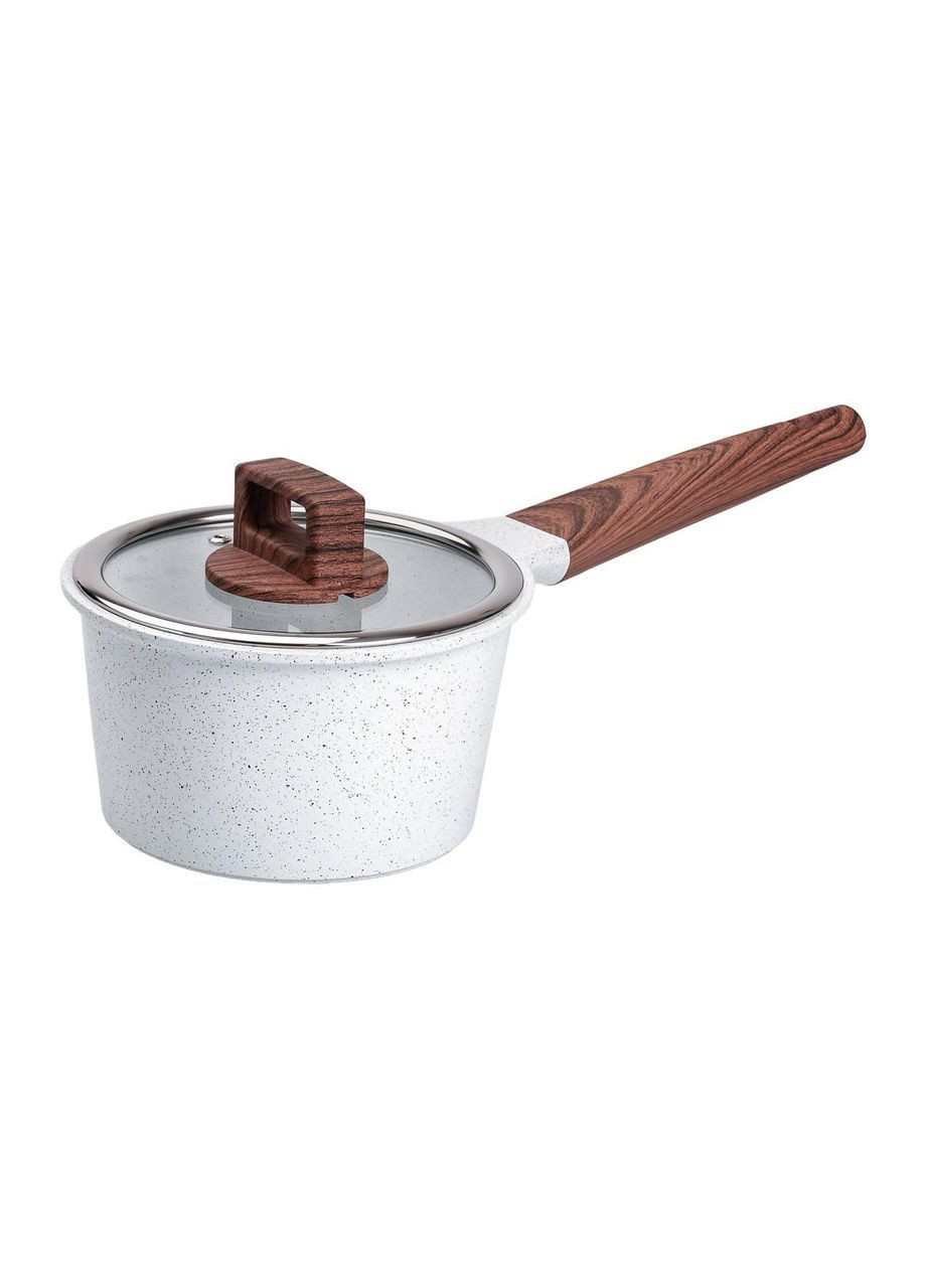 Набор посуды алюминий с толстым дном MGC с лопаткой, половником и щеткой белый HP-4-406W No Brand (369478275)