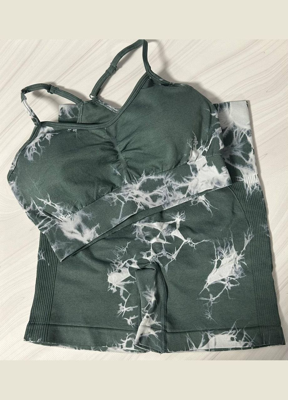 Костюм для фітнесу (спортивний комплект) тай-дай, шорти + топ No Brand (322068899)