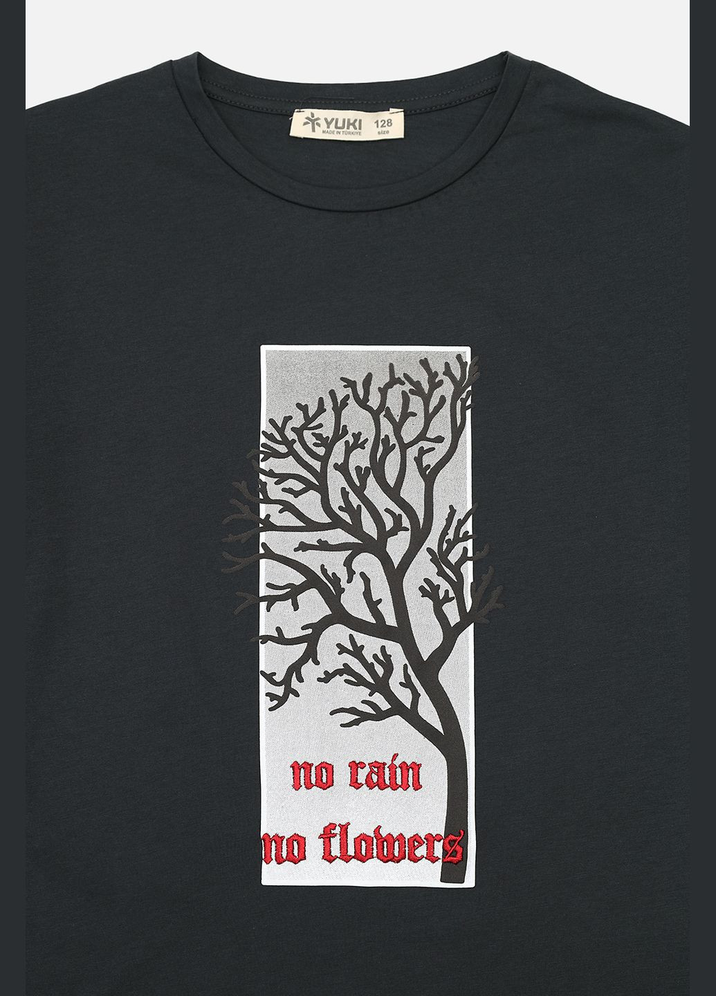 Графітова літня футболка з коротким рукавом для хлопчика колір графіт цб-00271372 Yuki