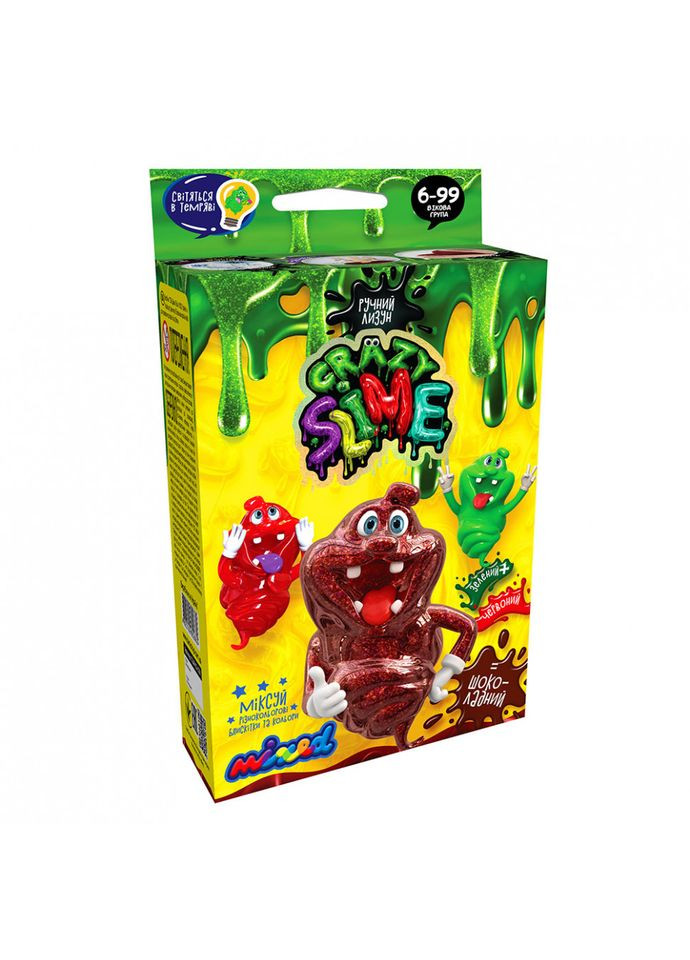 Детский набор для создания лизуна "Crazy Slime" SLM-02, 4 вида Шоколадный Danko Toys (365249493)
