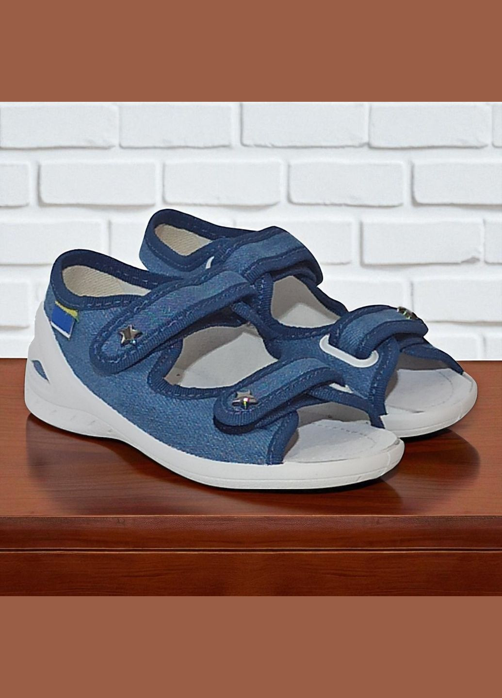 Ортопедичні відкриті тапочки капчики текстильні босоніжки на липучках валді Waldi (342716014)