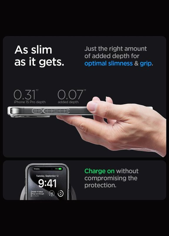 Чехол-накладка Ultra Hybrid MagFit для Apple iPhone 15 Pro Carbon Fiber (ACS06717) Spigen (341487539)