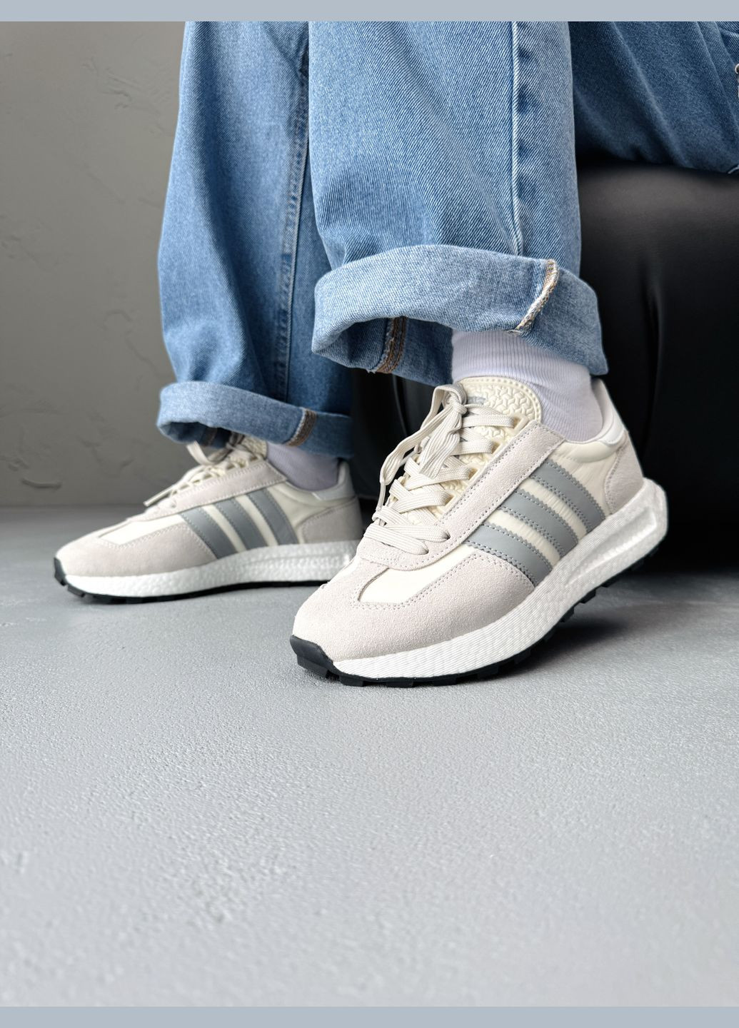 Кросівки жіночі і чоловічі Adidas Retropy E5 Grey Beige White | Адідас Ретропі бежеві No Brand бежеві демісезони (340916030)