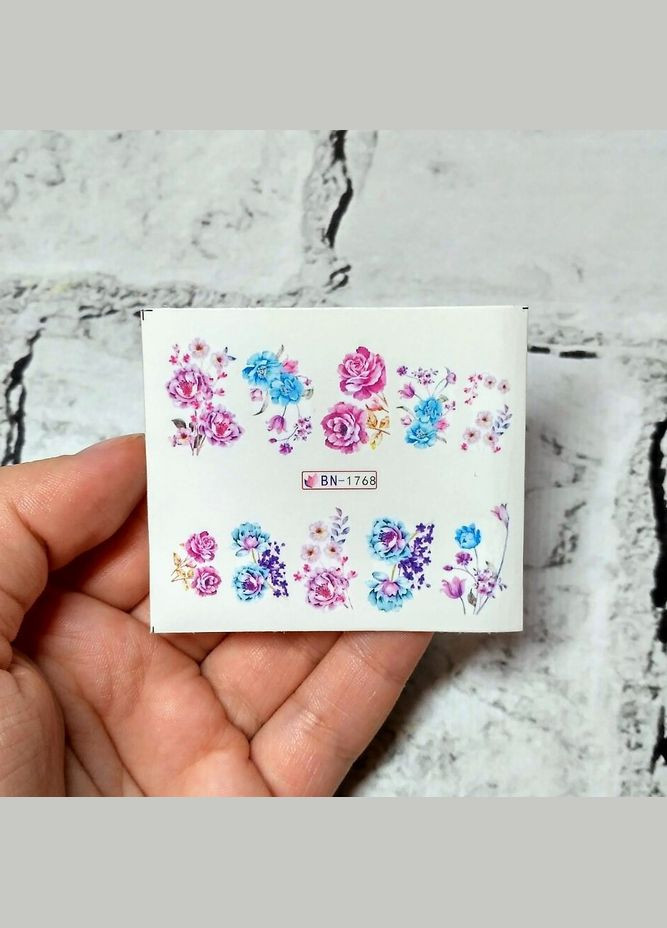 Слайдери для нігтів наліпки Квіти No Brand (330644206)