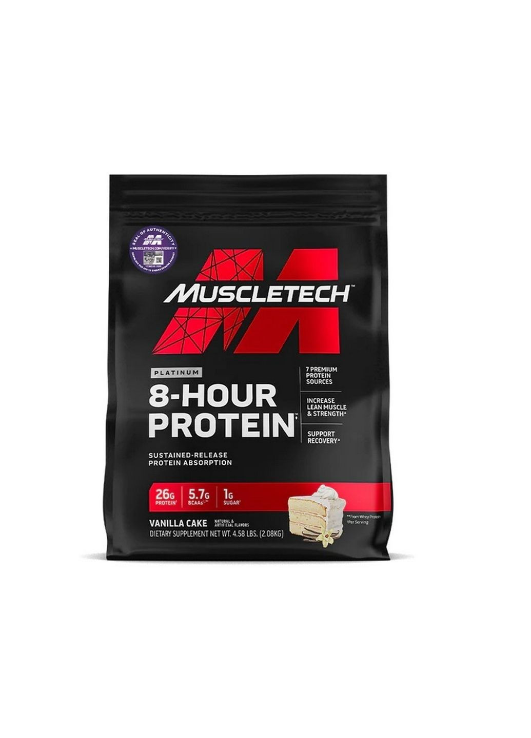 Протеин Platinum 8-Hour Protein, 2 кг Ваниль Muscletech (293342757)
