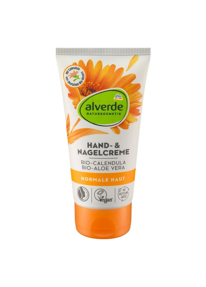 Крем для рук Naturkosmetik з органічною календулою та алое вера 75 мл Alverde (368293361)