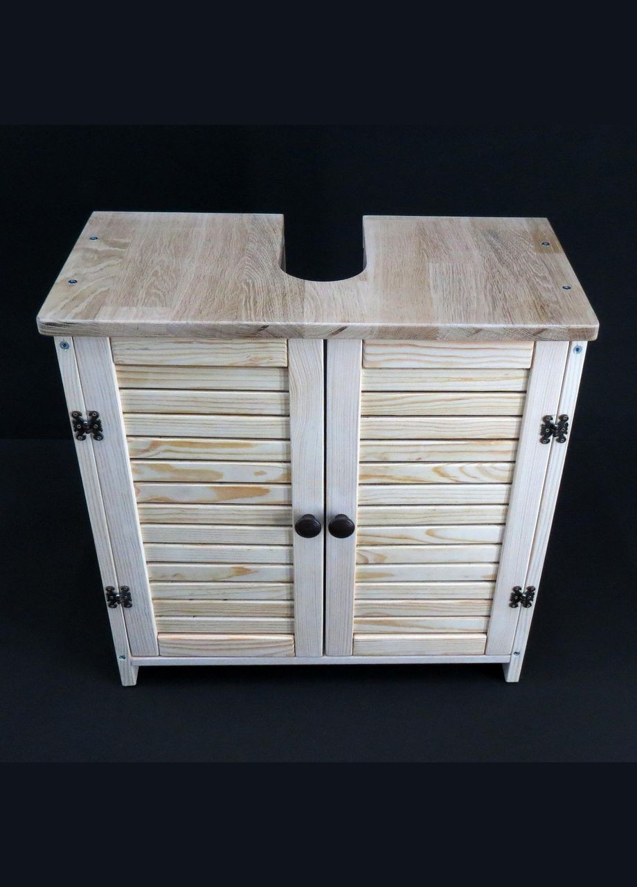 Тумба под раковину из дерева Касаи 60х60х30 бланже (ТТУ-6630301) No Brand (328293794)