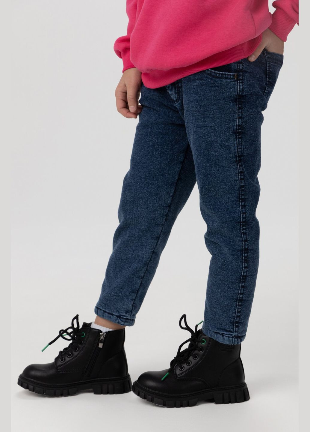 Синие демисезонные джинсы для девочки 2095 116 см синий shop (2000990124081) Pitiki