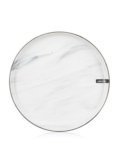 Тарілка (AR2927MRW) Ardesto Marmo, 27см, кераміка, білий (366662121)