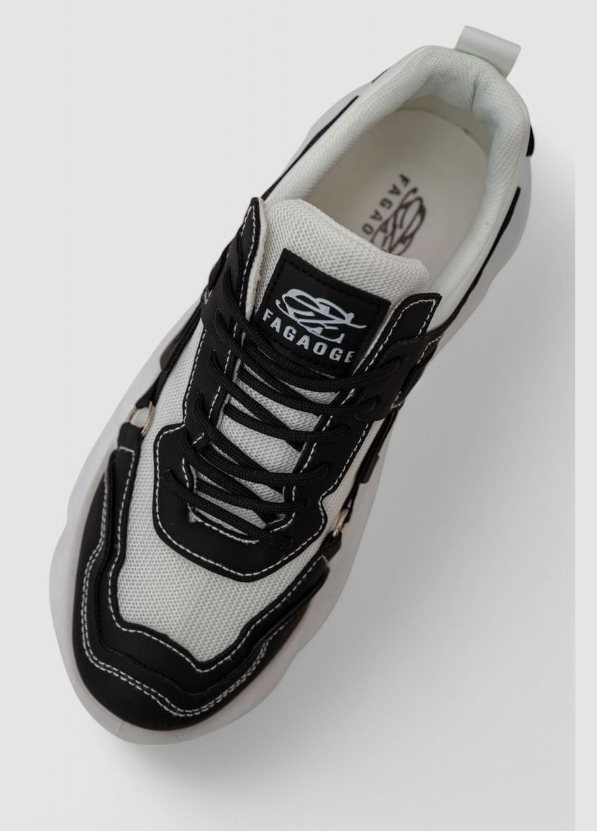 Чорно-білі Осінні кросівки чоловічі демісезонні Ager 243RHK05