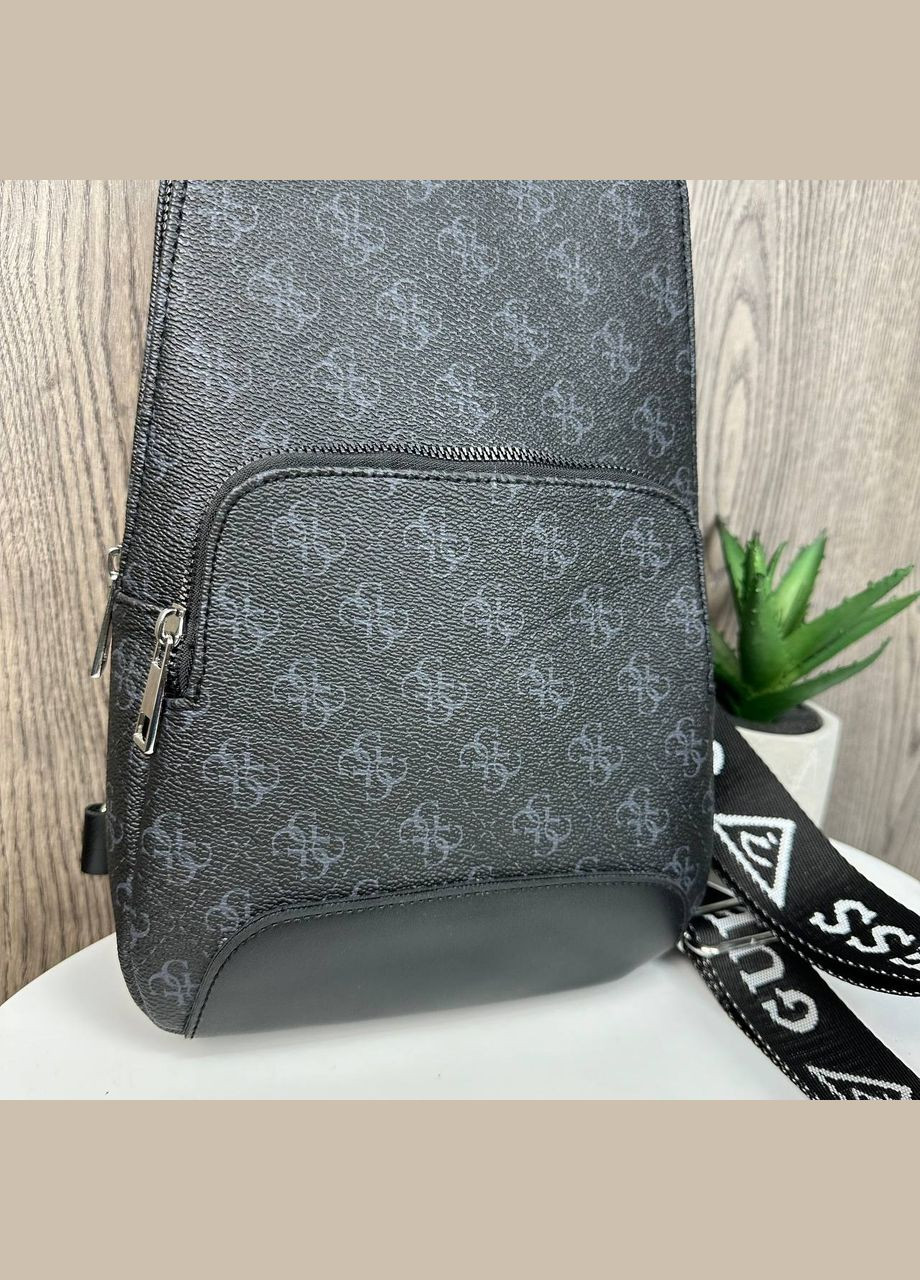 Мужская сумка бананка слинг Eton нагрудная кросс боди черная Turkey (340113320)