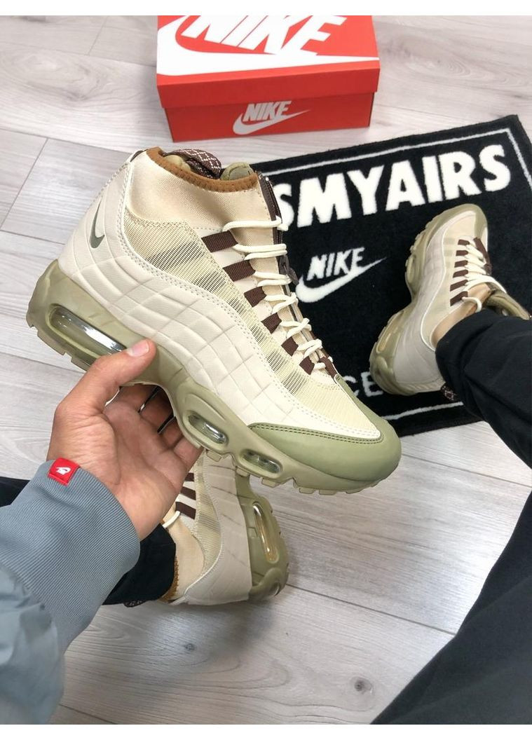 Бежеві Зимовий кросівки чоловічі nike air max 95 sneakerboot beige найк аір макс 95 No Brand