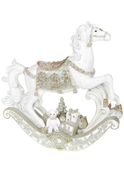 Декоративна композиція "Конячка-качалка" 39.4х12х39.8см, шампань Bona (372171915)