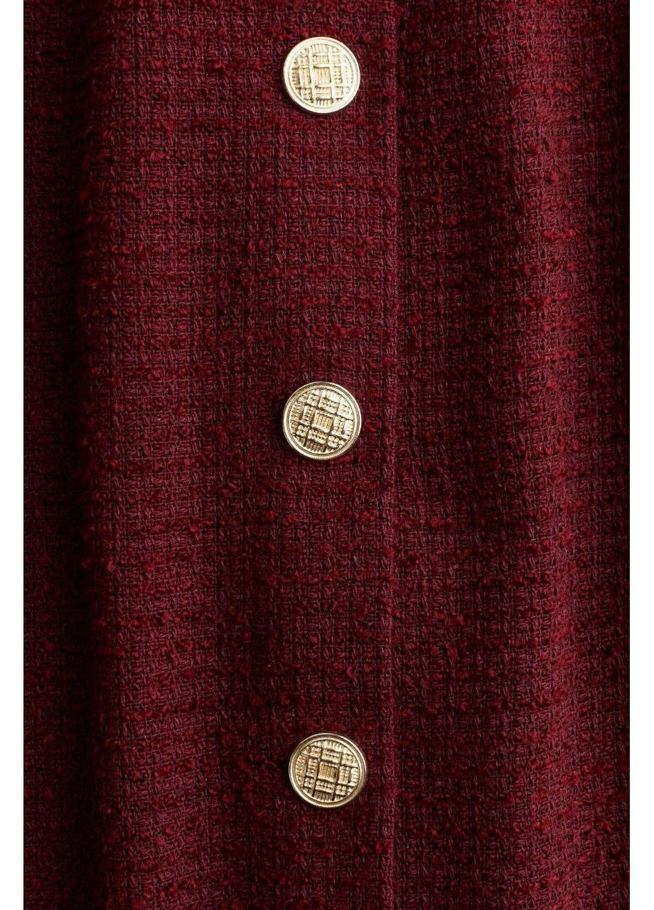 Бордова повсякденний, ділова, кежуал сукня H&M однотонна