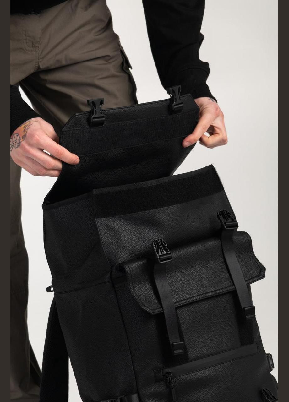 Туристичний рюкзак чорний екошкіра унісекс ToBeYou Turist Max (322425679)