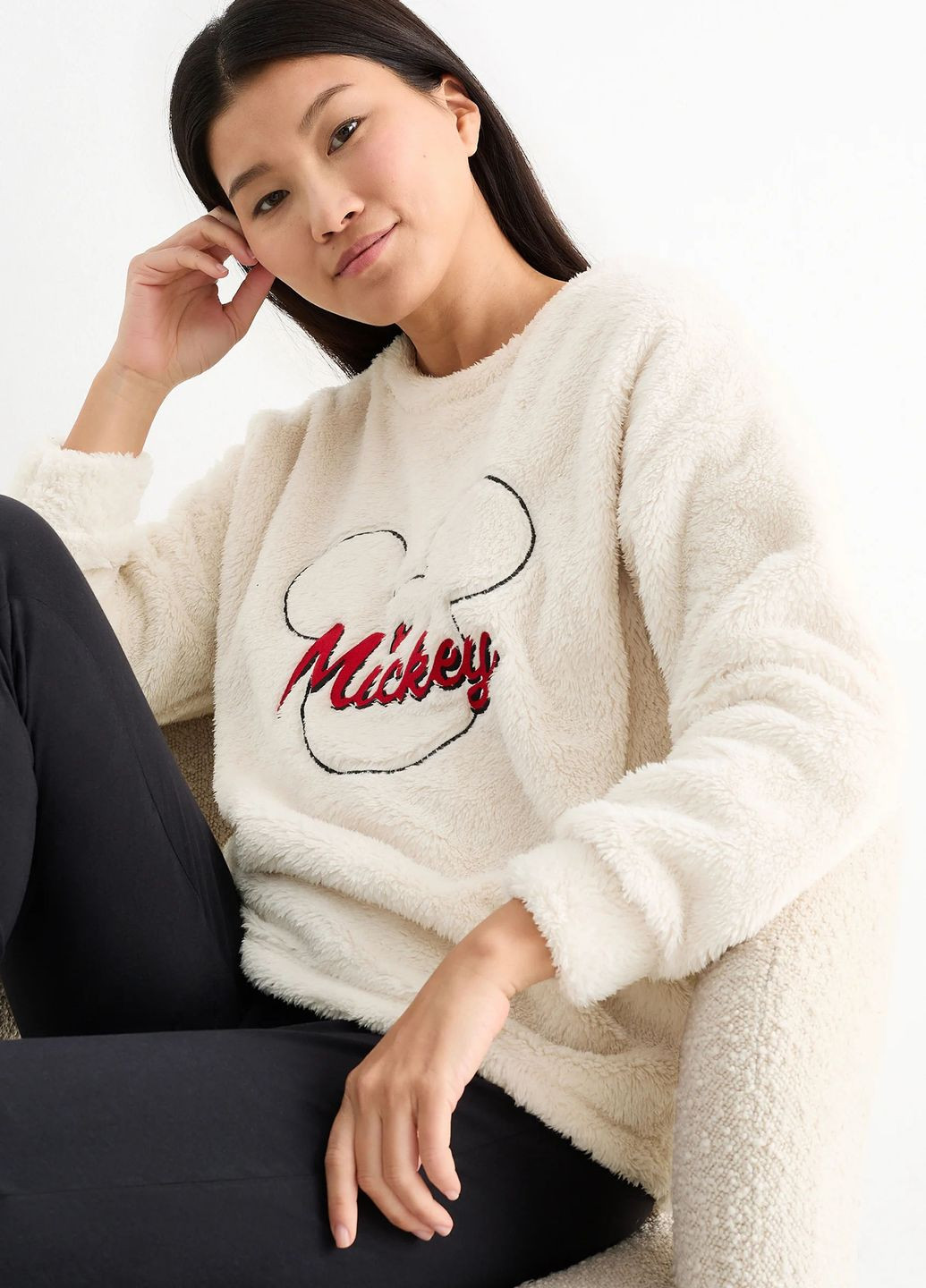 Бежевий світшот тедді C&A однотонний (364813451)