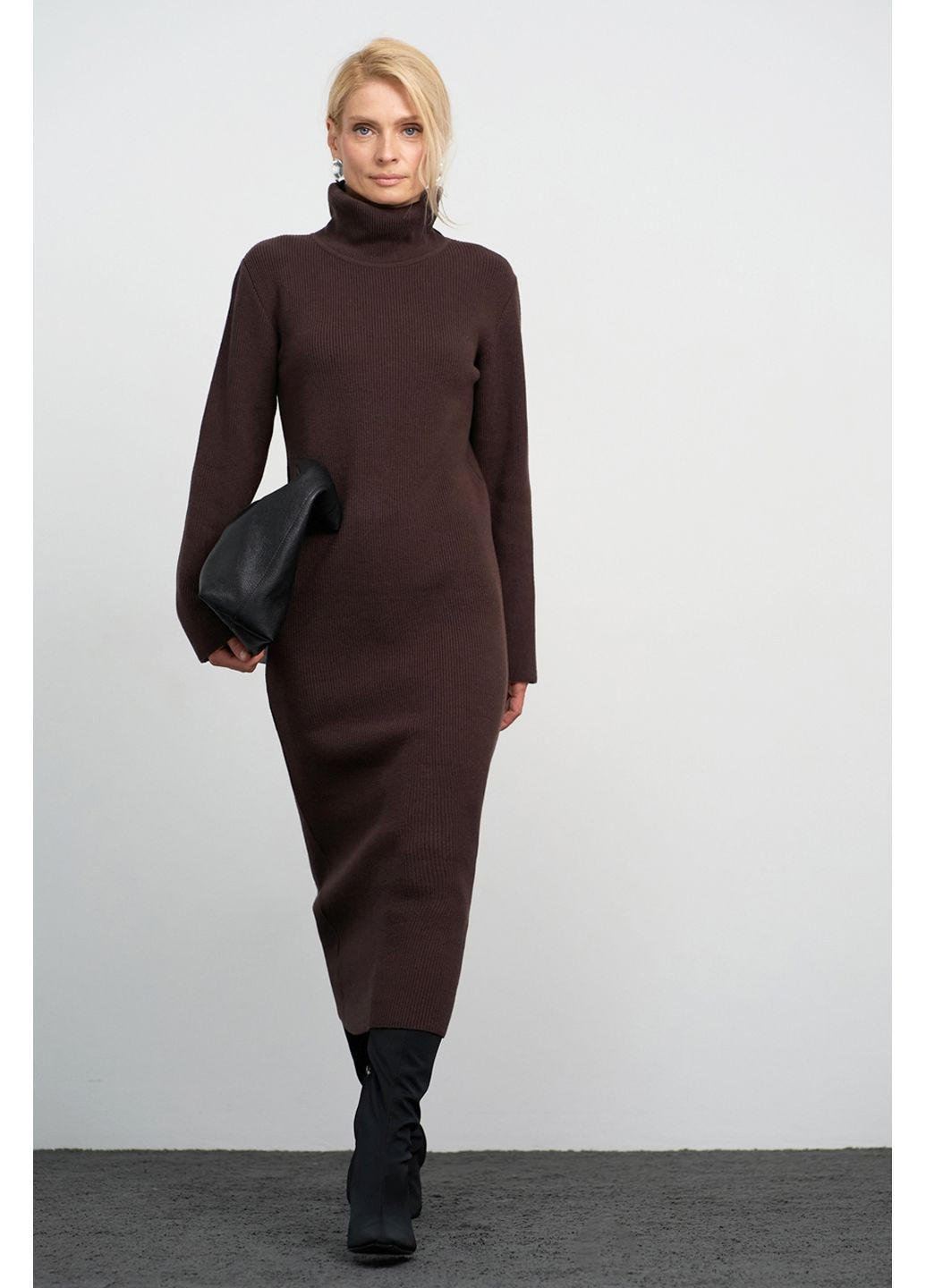 Темно-коричневое платье 2864 Triko Bakh