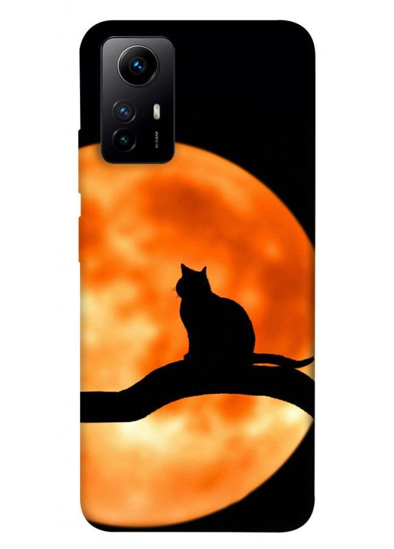 Чехол с принтом для Xiaomi Redmi Note 12S / для Ксяоми, сяоми, ксиоми редми ноте 12с Кот на фоне луны No Brand (339677732)