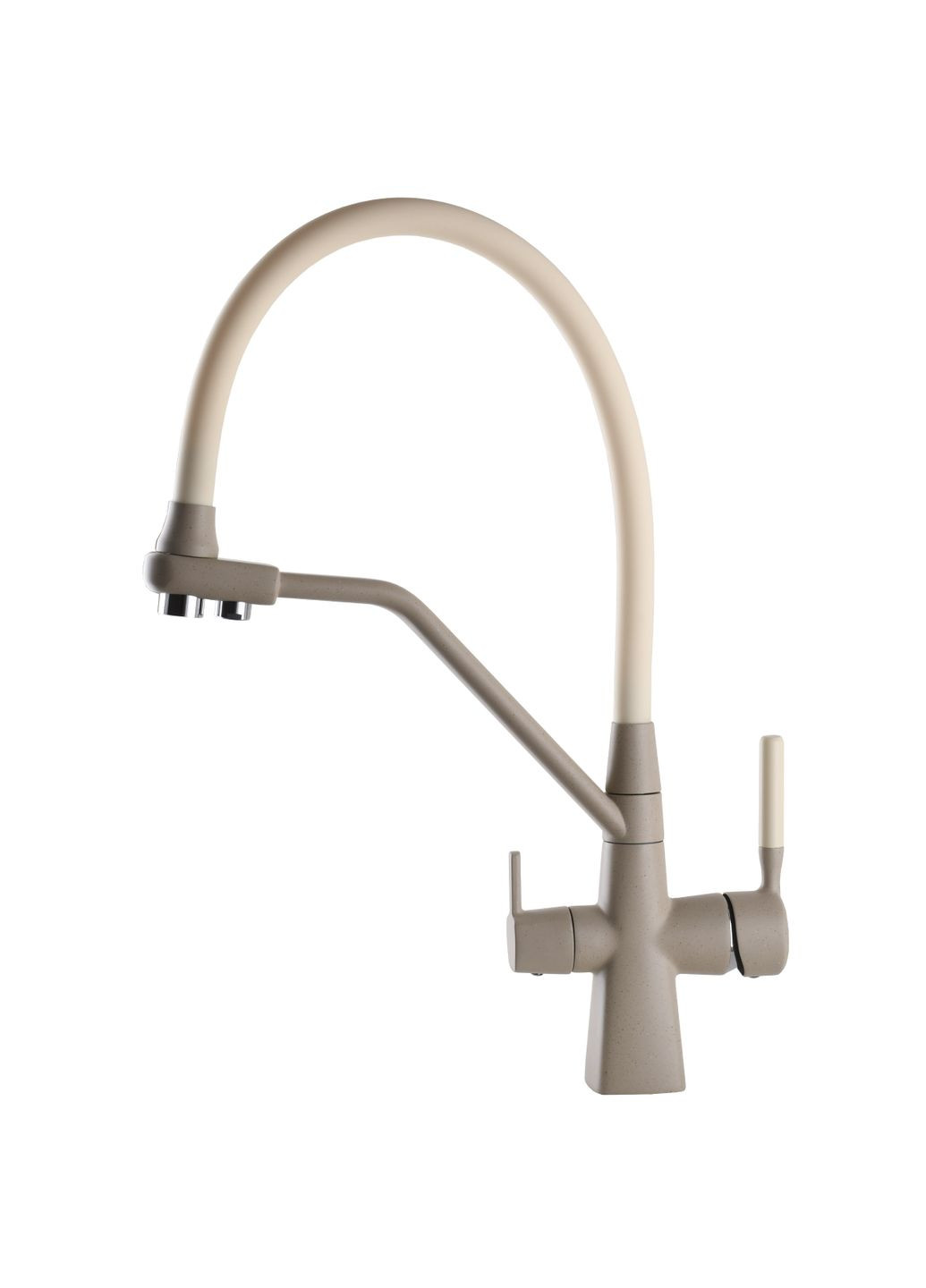 Змішувач для кухні під осмос GLLR-0700-L-04-06 гофрований на гайці латунь, Беж Globus Lux (335040527)