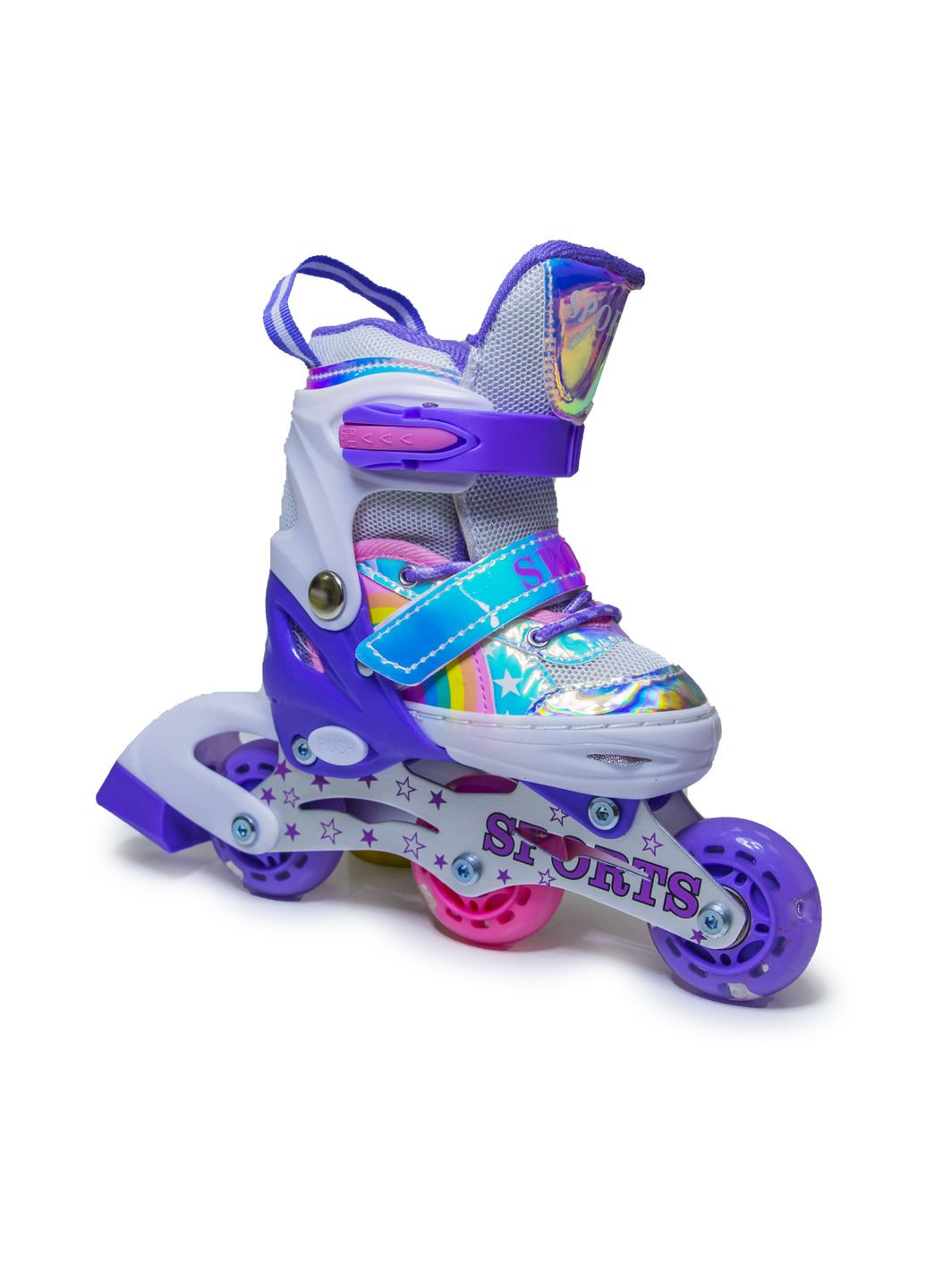 Раздвижные ролики размер 26-29 (светящиеся колеса). Rainbow Violet (626874536) Scale Sports (340909002)