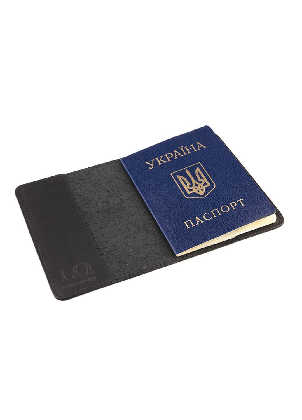 Обкладинка для паспорта натуральна шкіра Crazy horse (Чорний) LQ 101110 (278649334)