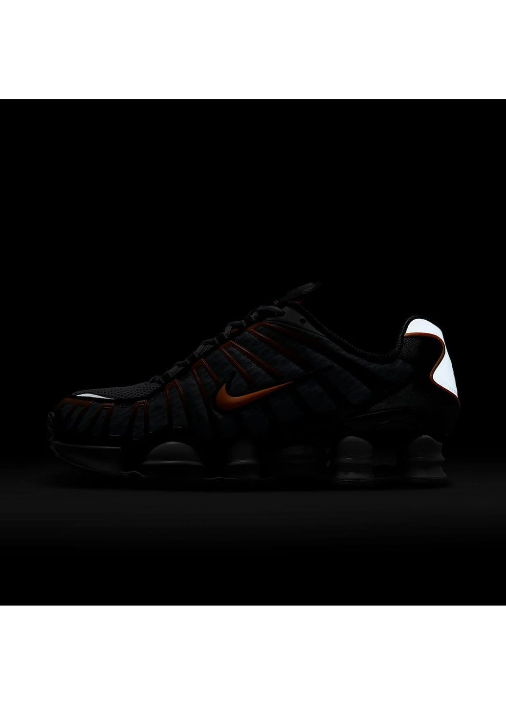 Сірі кросівки чоловічі shox tl bright mandarin grey/black Nike