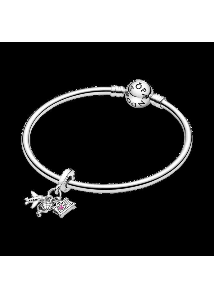 Срібний шарм Пандора "Літак, глобус і валіза" 799435C01 Kabluchka (355348394)