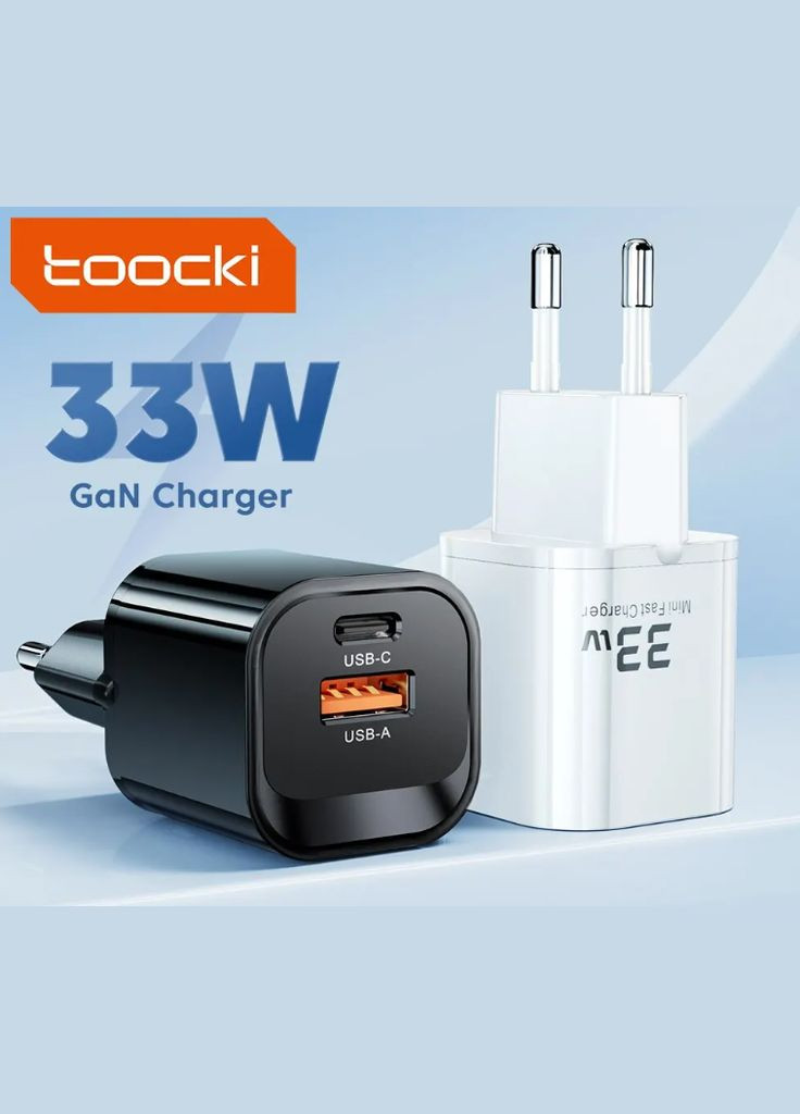 Сетевое зарядное устройство для GaN 33W USB+TypeC 3A Toocki (296108134)