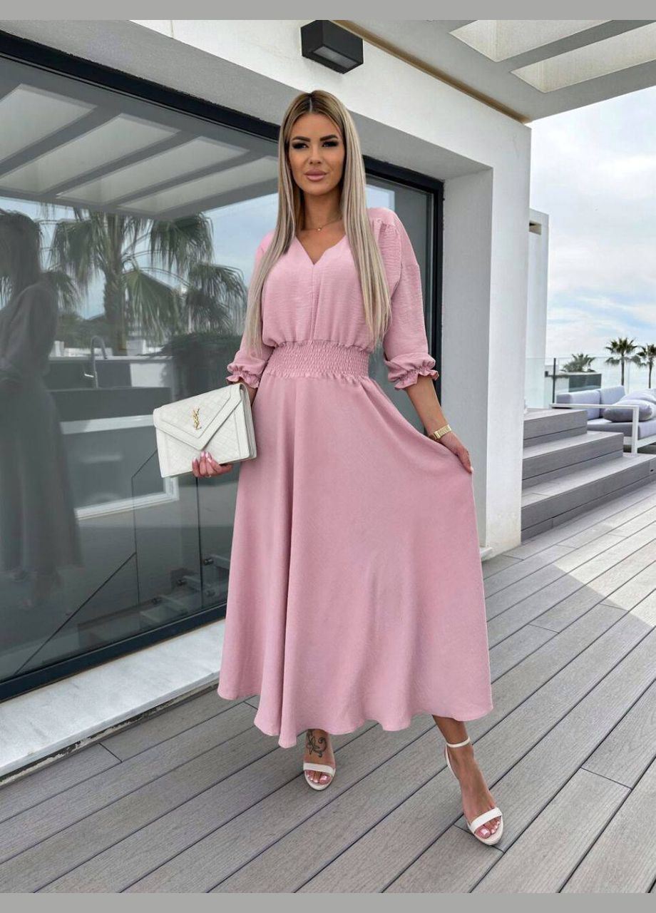 Пудрова святковий, ділова, повсякденний, кежуал, вечірня сукня жіноча No Brand однотонна