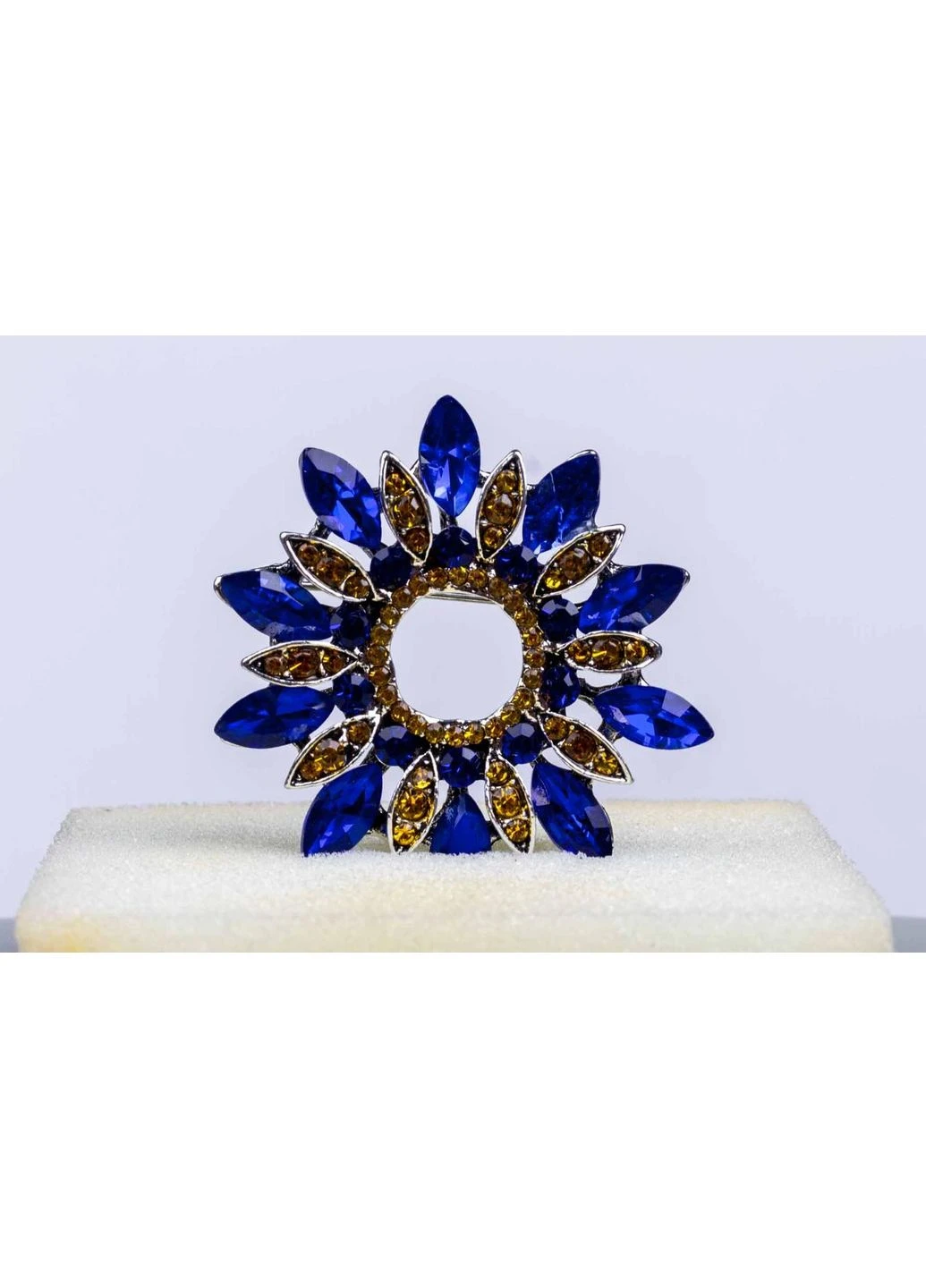 Жіноча брошка у формі жовто блакитної квітки Fashion Jewelry (393799532)