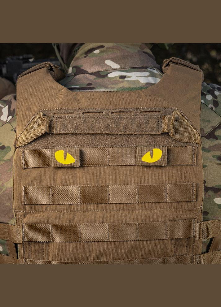 Нашивка Tiger Eyes Laser Cut (пара) Coyote/Yellow/GID M-TAC (315047789)