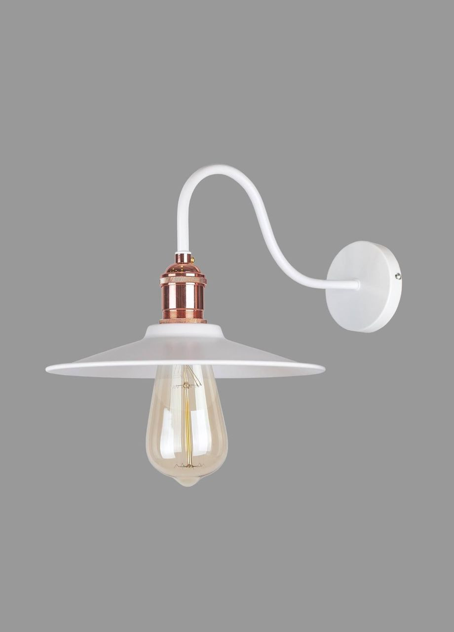 Белое бра с патроном цвета розового золота (52-W837F3-1 WH) No Brand (370070126)