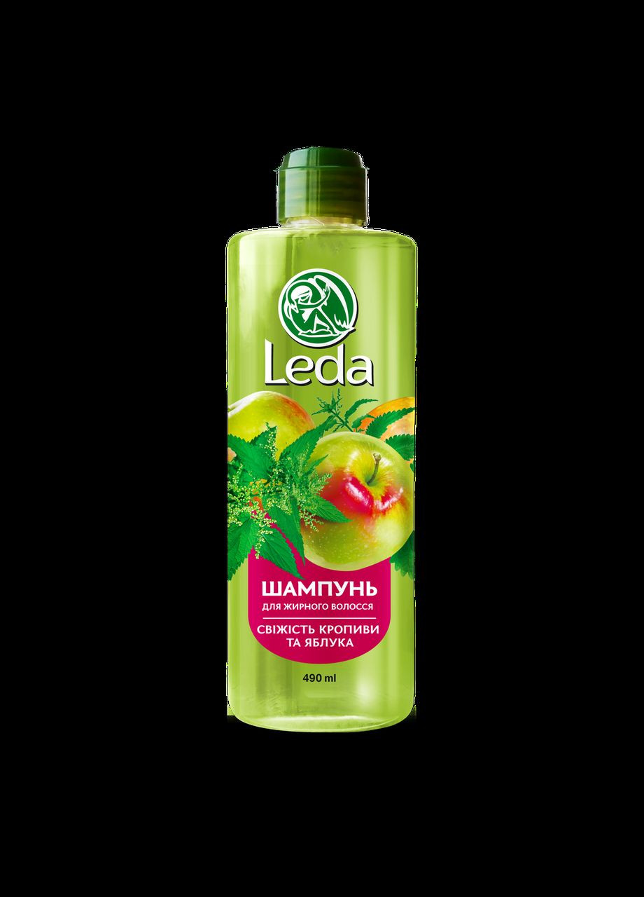 Шампунь Свіжість кропиви та яблука для жирного волосся 490 мл Леда (305829612)